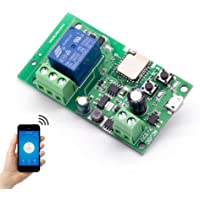 Los mejores  - EACHEN WiFi Inlay inalámbrico Relé Momentáneo-Autoblocante Interruptor Inteligente DIY Hogar inteligente Gadget DC 5-32V…